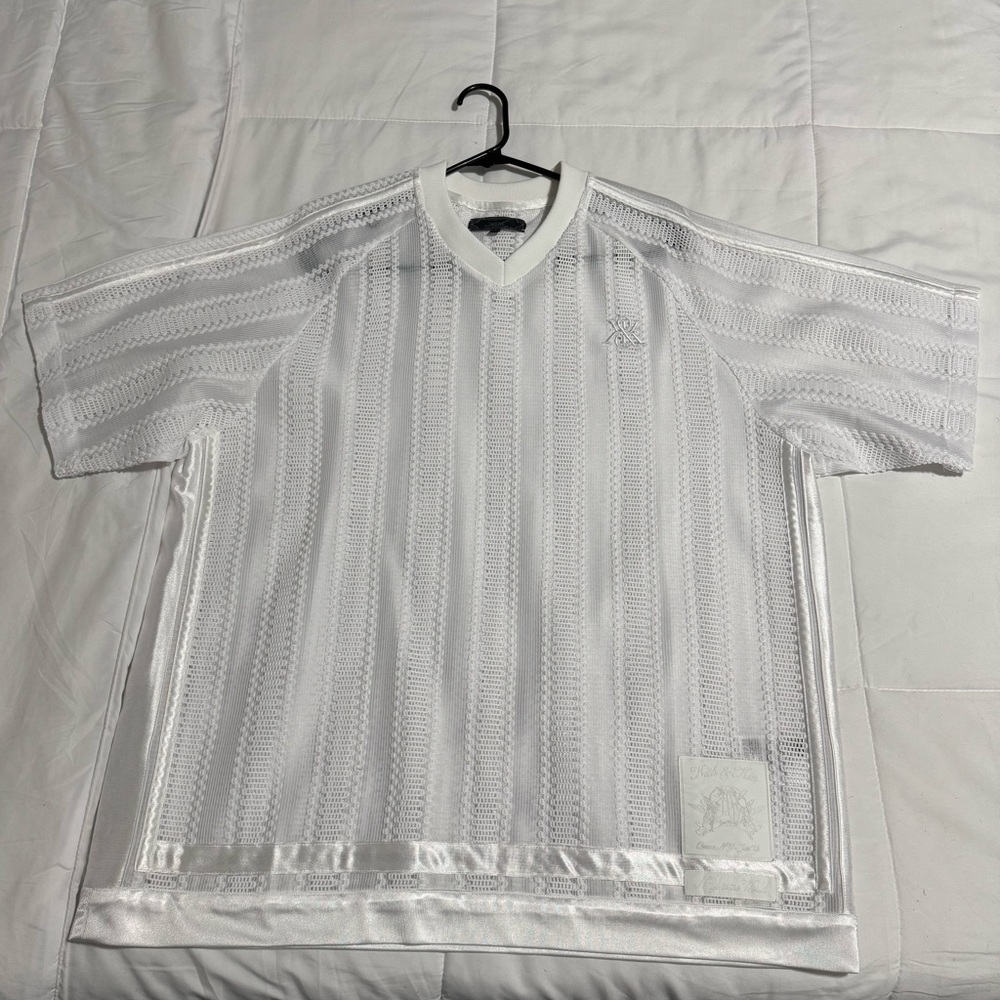 Kith Leon Short Sleeve Lace Combo Jersey 'White'